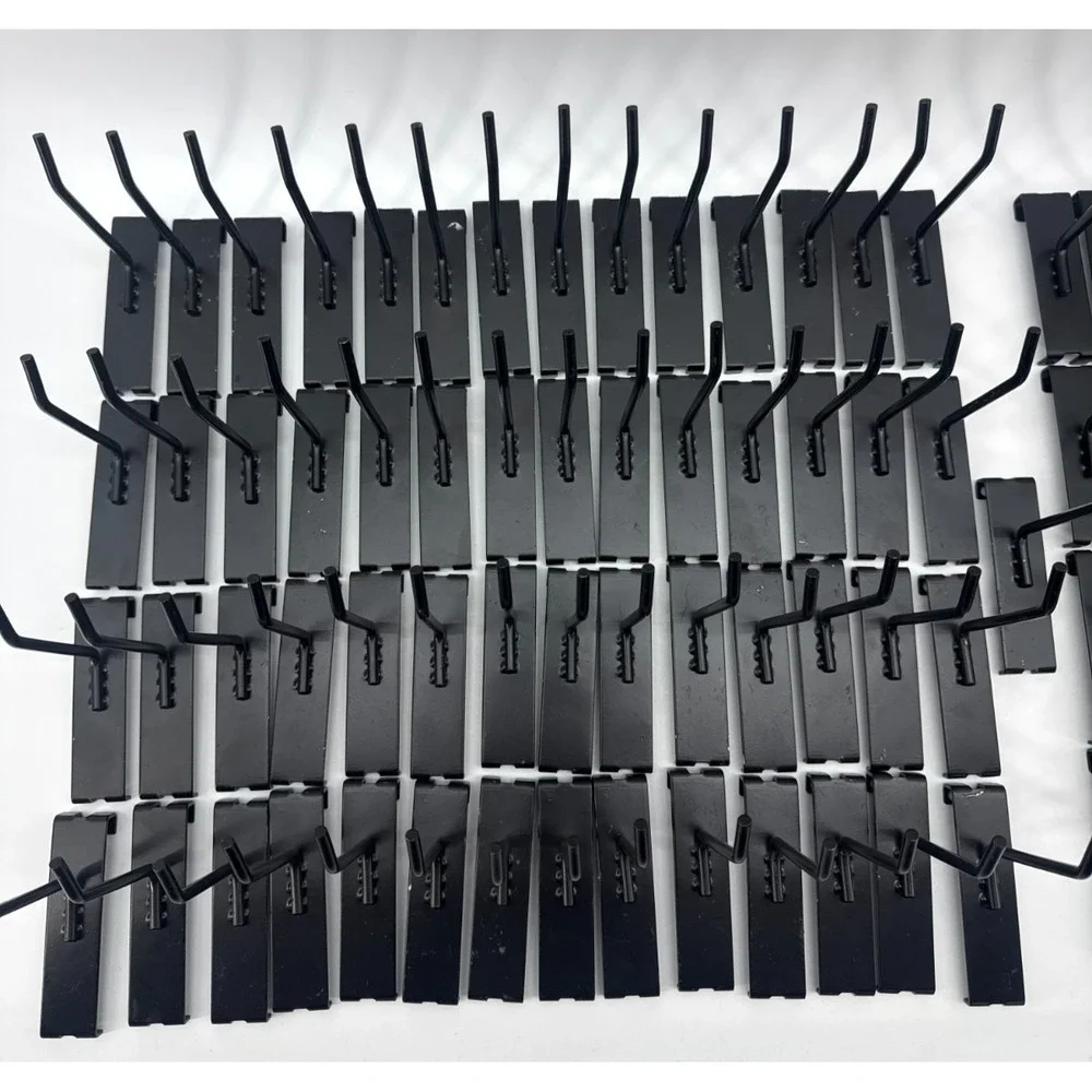 Gridwall Peg Hooks Black Metal Slatwall Grid Wall Display Hanger Attachment Lot